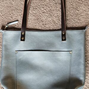 Portland Leather Slate Gray Tote Bag